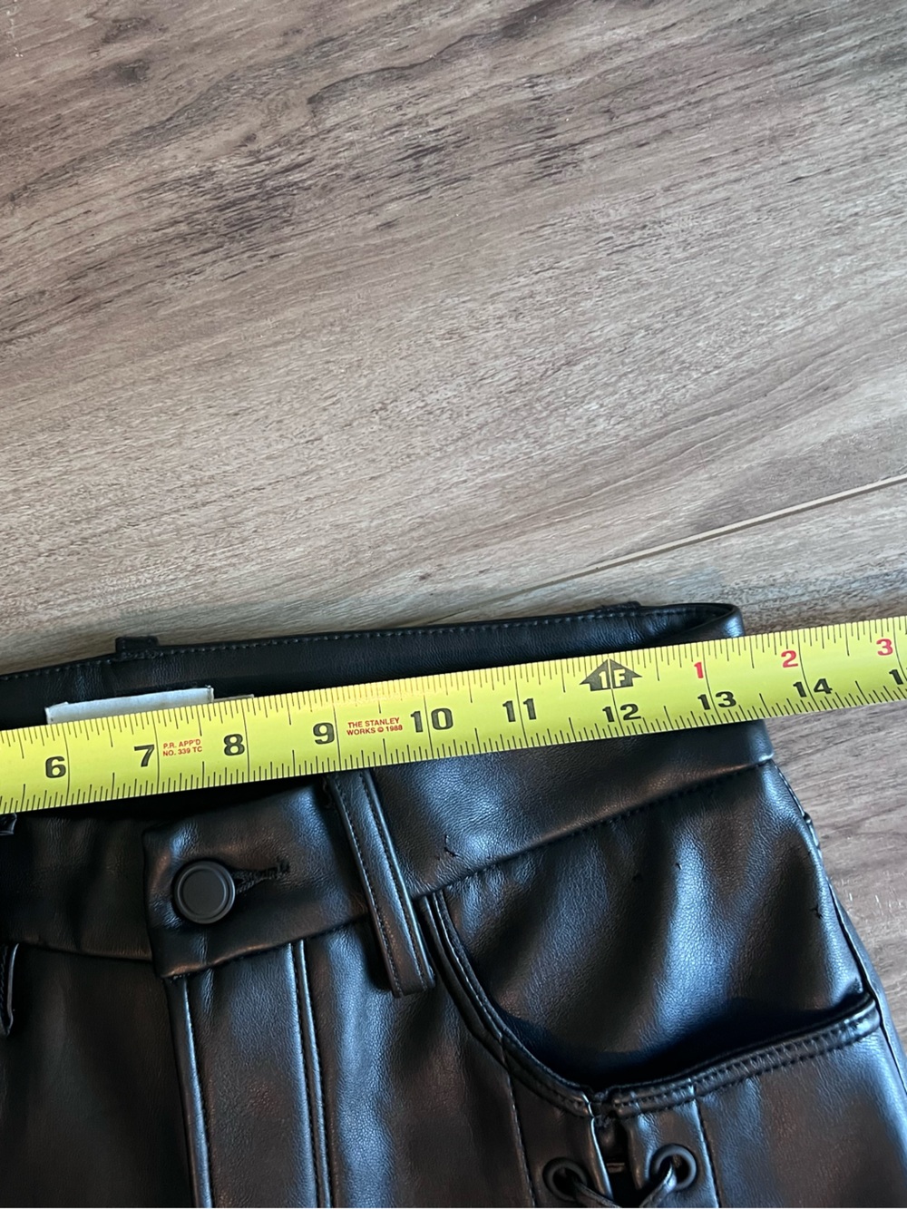 Good American sexy Black Faux Leather pants laced up the front size 27